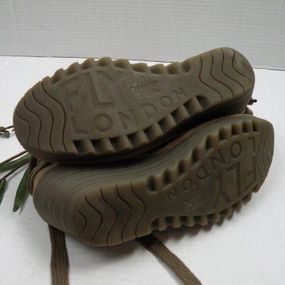 Worn Once! Fly London Yema Perforated Wedge Peep Toe Shoes 39 (9) - Picture 9 of 9